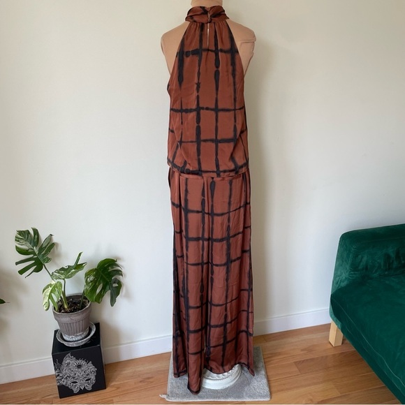Jonathan Simkhai Katana Halter Twist Blouse Joey Wide Leg Pant Shibori Set NWT M - Picture 5 of 11